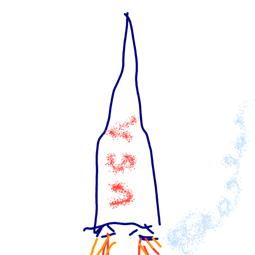 Rocket drawing by coal-mild-peace