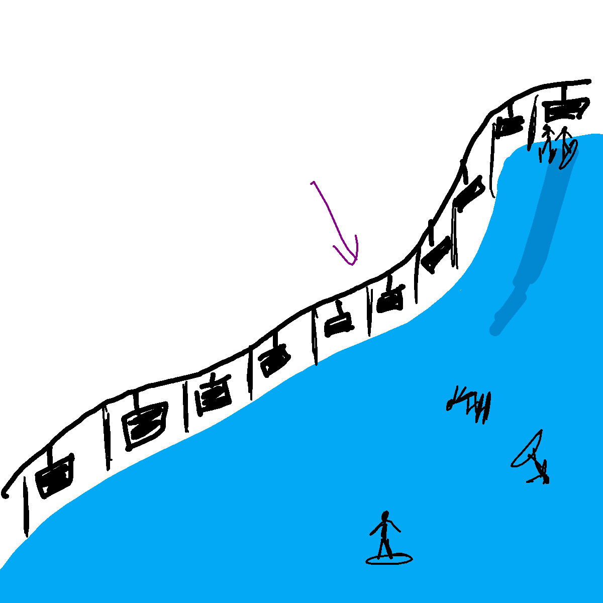 Cable Car drawing by amber-graph-hammer