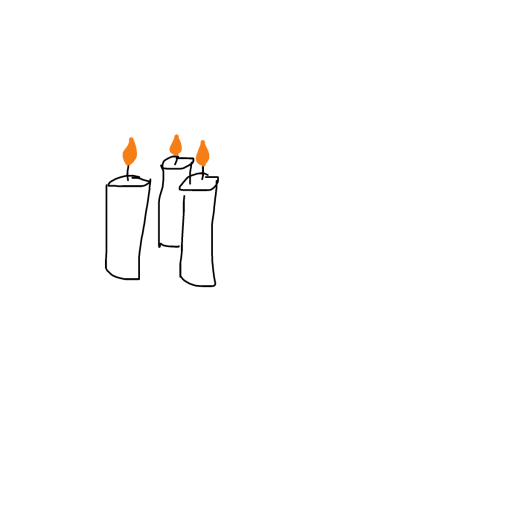 Candles drawing by hatben