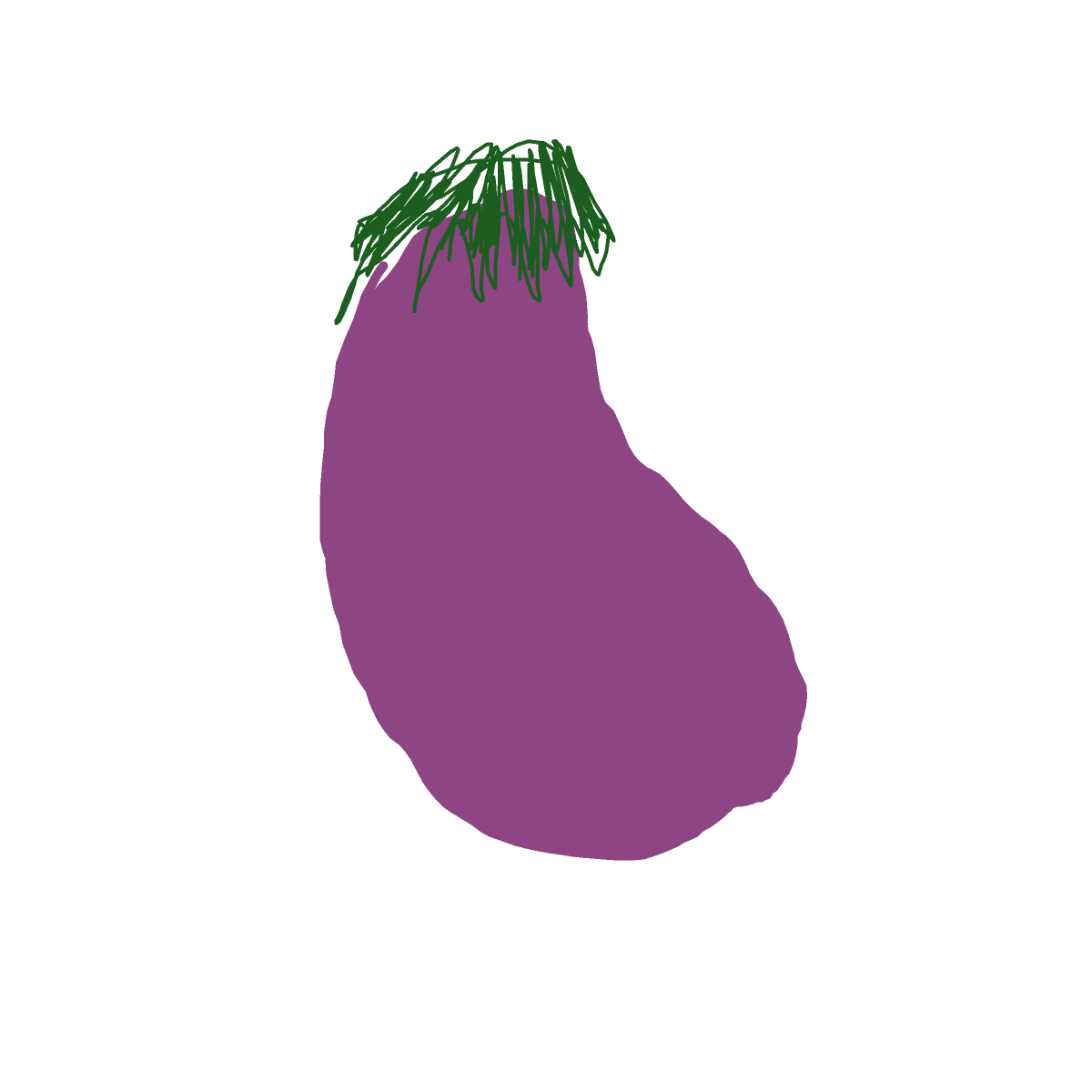 Eggplant drawing by Mr Doodles