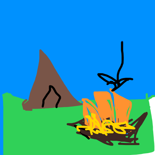 Campfire drawing by wide-pure-sketch