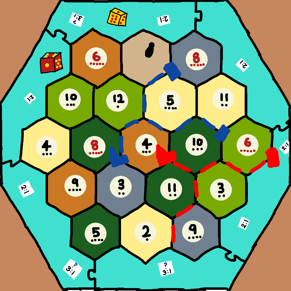 Catan drawing by monthra