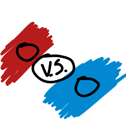 Red vs. Blue drawing by Anna