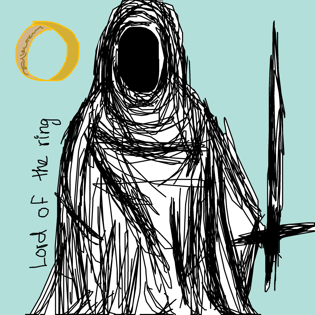 Ringwraith drawing by shahadudu