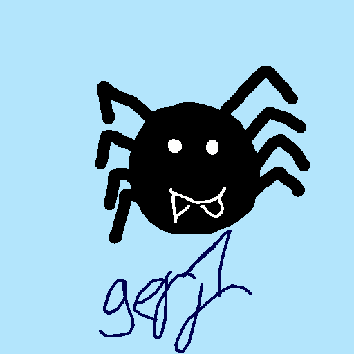 Spider drawing by winnie is awesome
