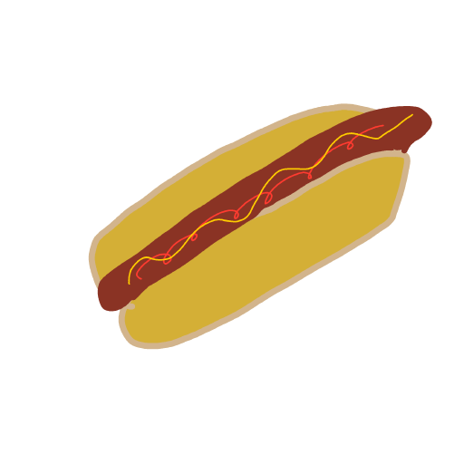Hot Dog drawing by Shandi
