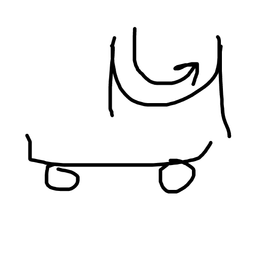 Skateboard drawing by isi
