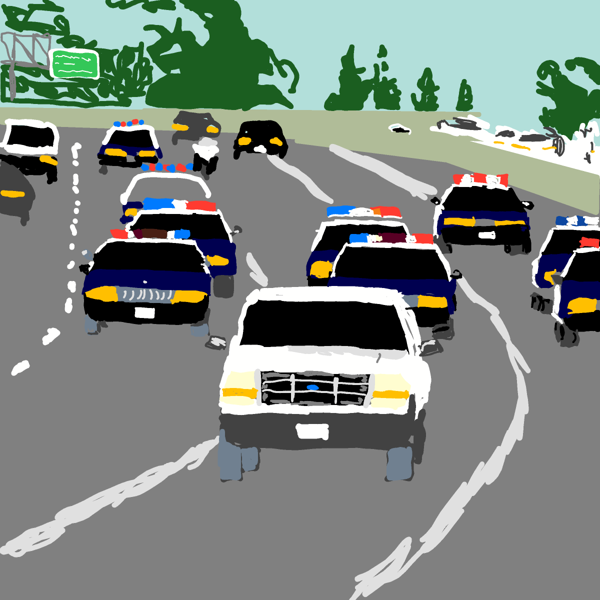 Car Chase drawing by Guardianoflives