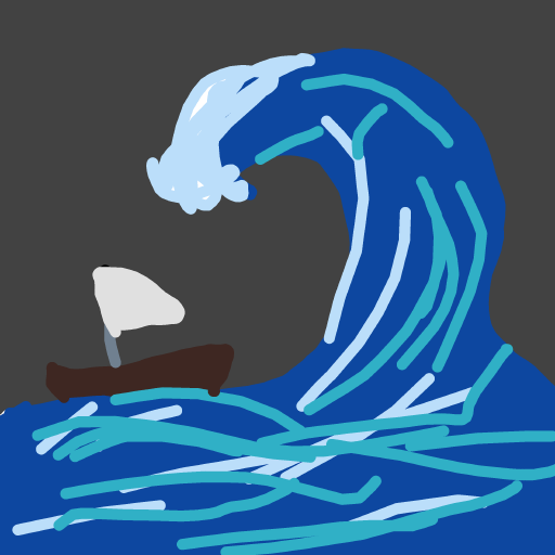 Wave drawing by Juliezzz