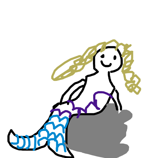 Mermaid drawing by delta-solid-eye