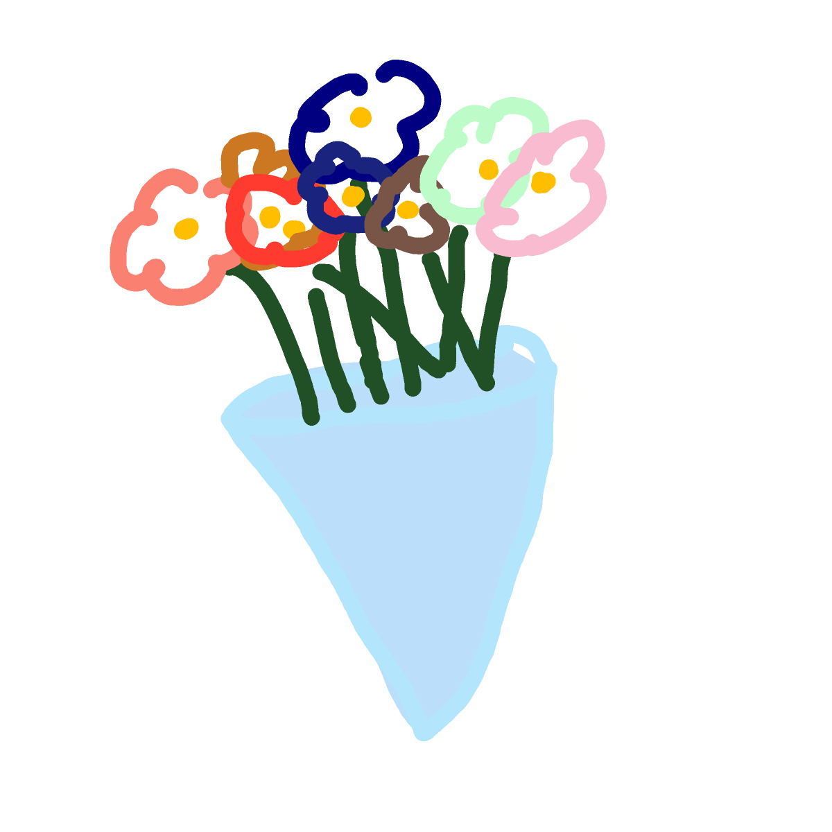Bouquet drawing by iron-wise-doodler