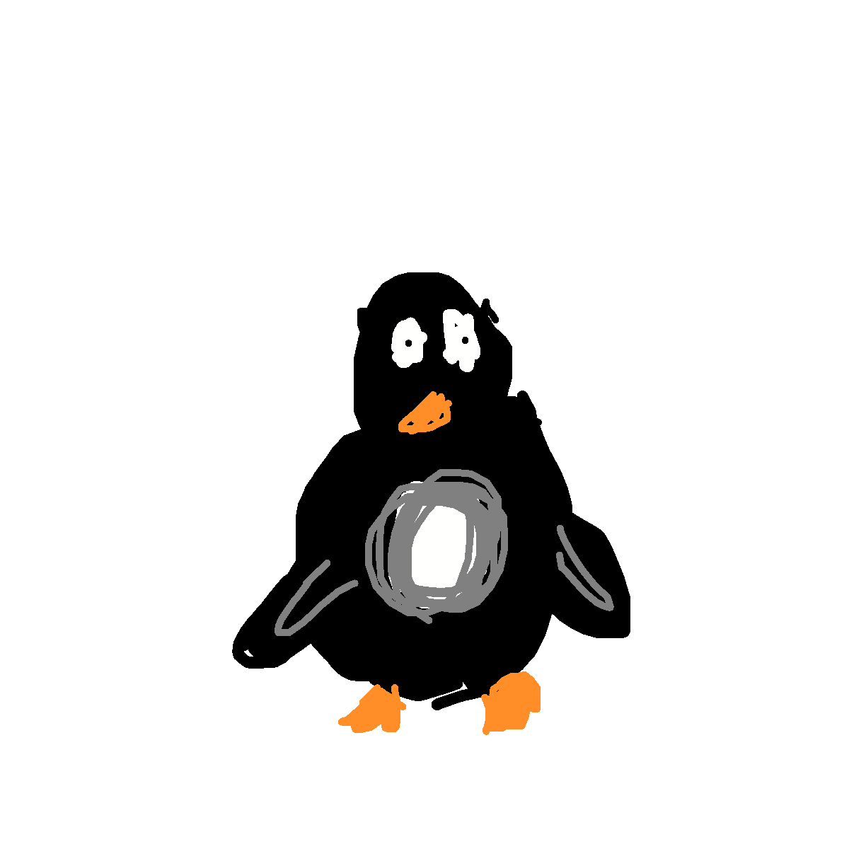 Penguin drawing by color-olive-web