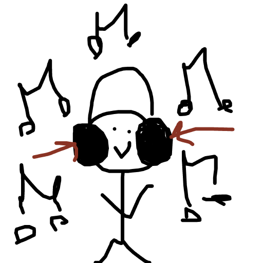 Headphones drawing by light-jade-pride