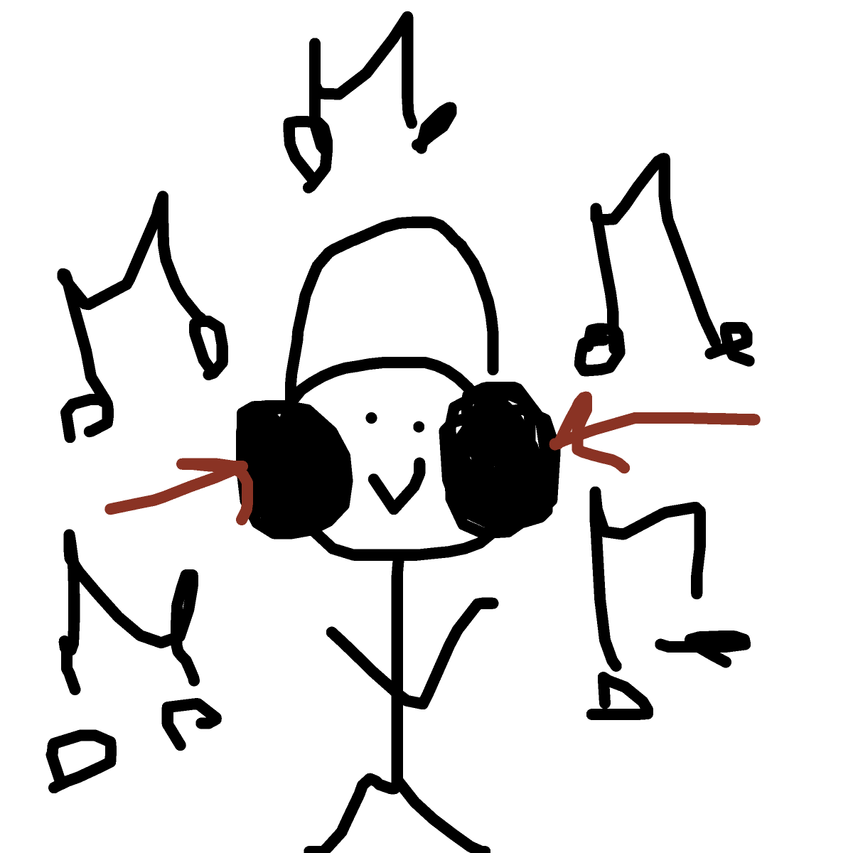 Headphones drawing by light-jade-pride