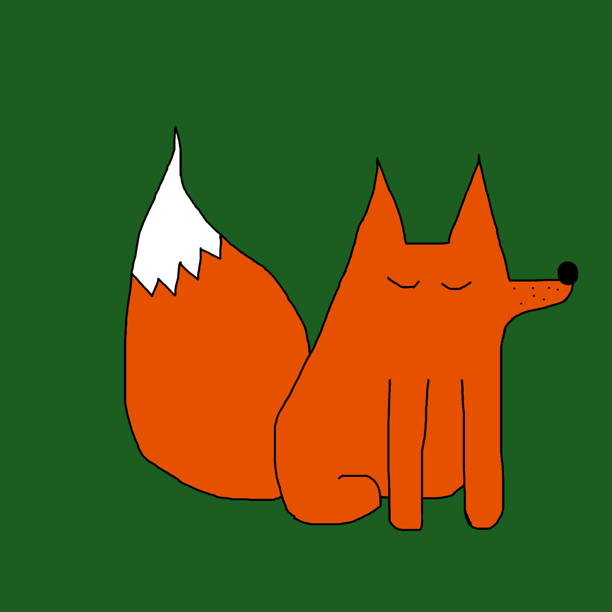 Fox drawing by krissywissy