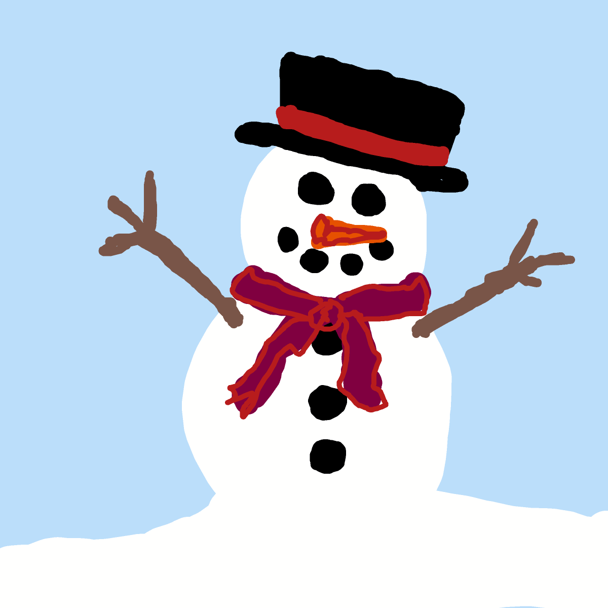 Snowman drawing by moon-dark-chief