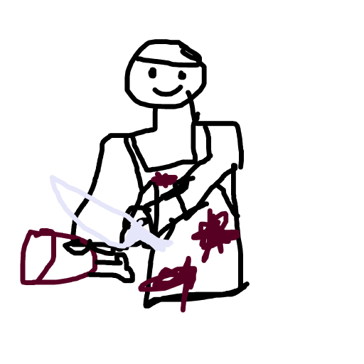 Butcher drawing by pikapikachuu