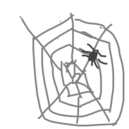 Spider Web drawing by live-quick-flux