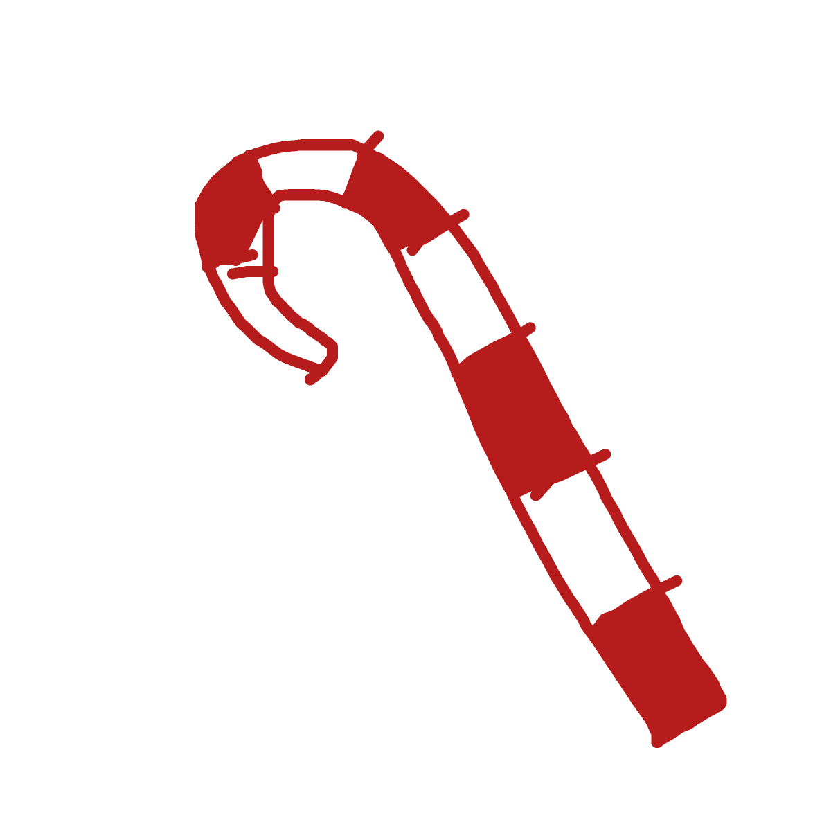 Candy Cane drawing by tirza