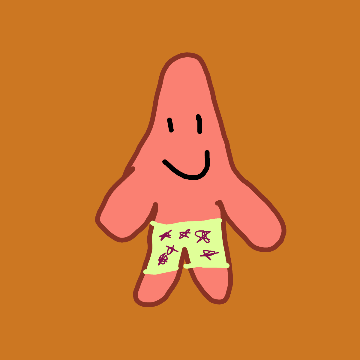 Patrick Star drawing by ebony-neat-blade