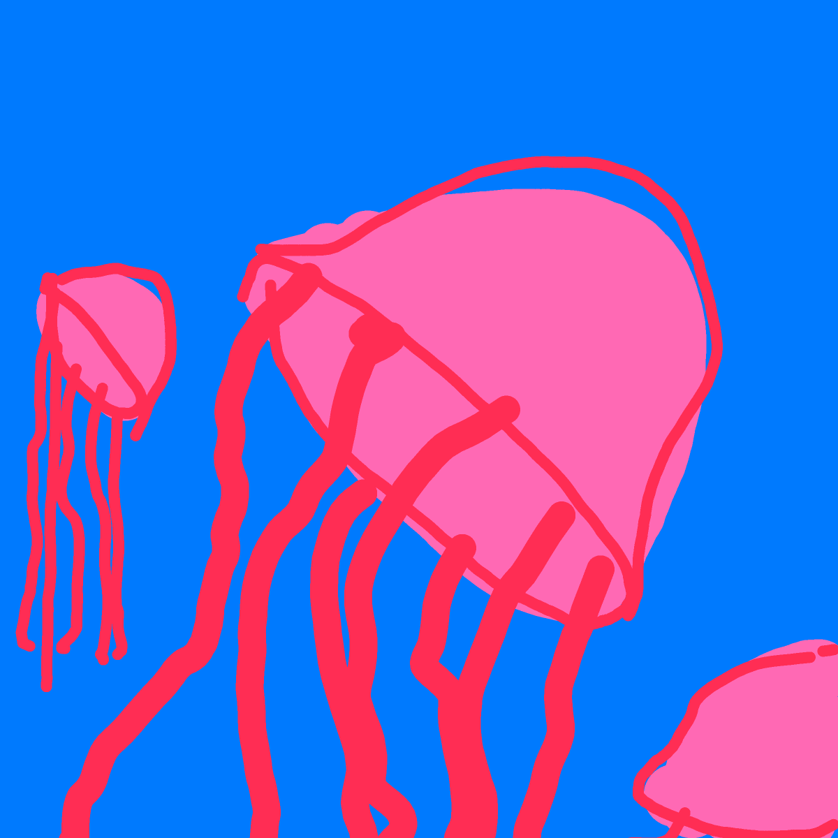 Jellyfish drawing by mike_eff
