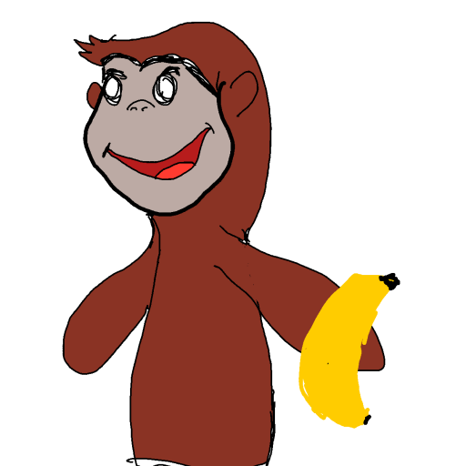 Chimpanzee drawing by Meepmorp