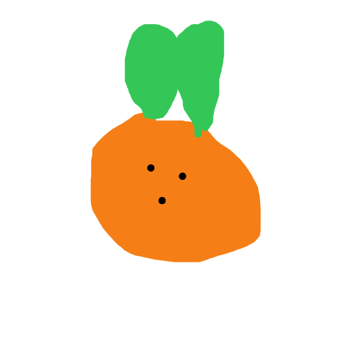 Orange drawing by rose