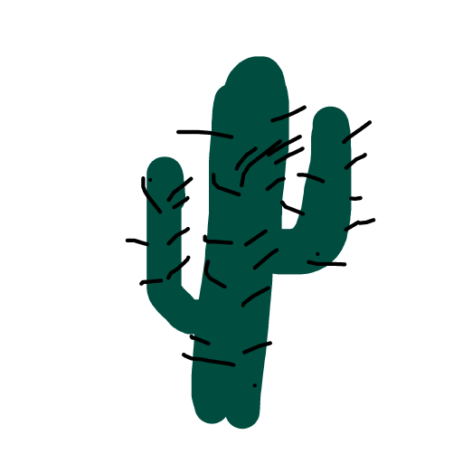 Cactus drawing by mr inkwell