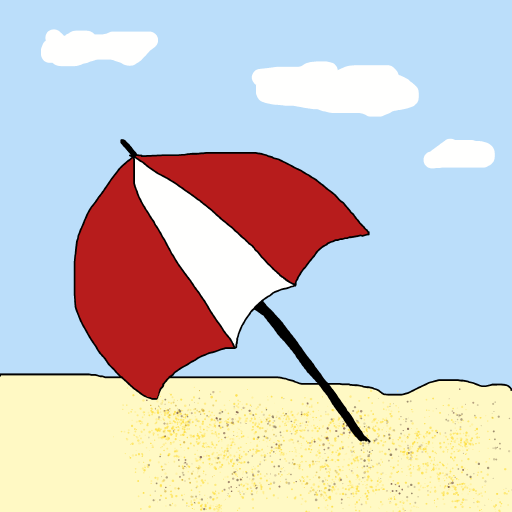 Beach Umbrella drawing by krissywissy
