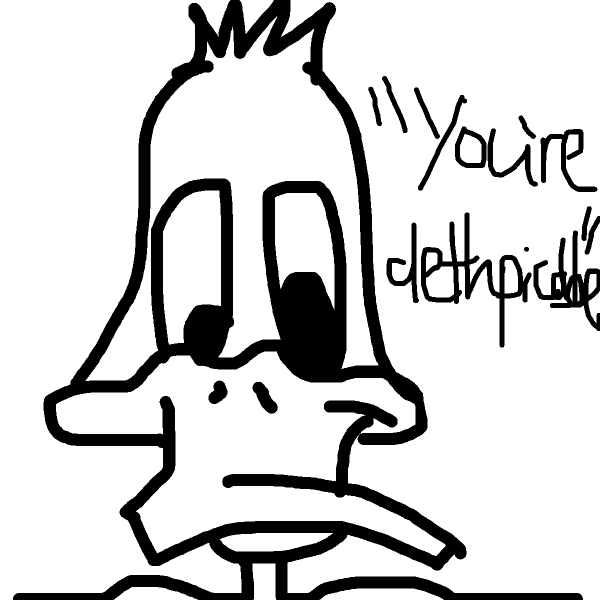 Daffy Duck drawing by mikestam195