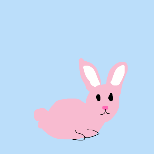 Bunny drawing by flat-pure-drawer