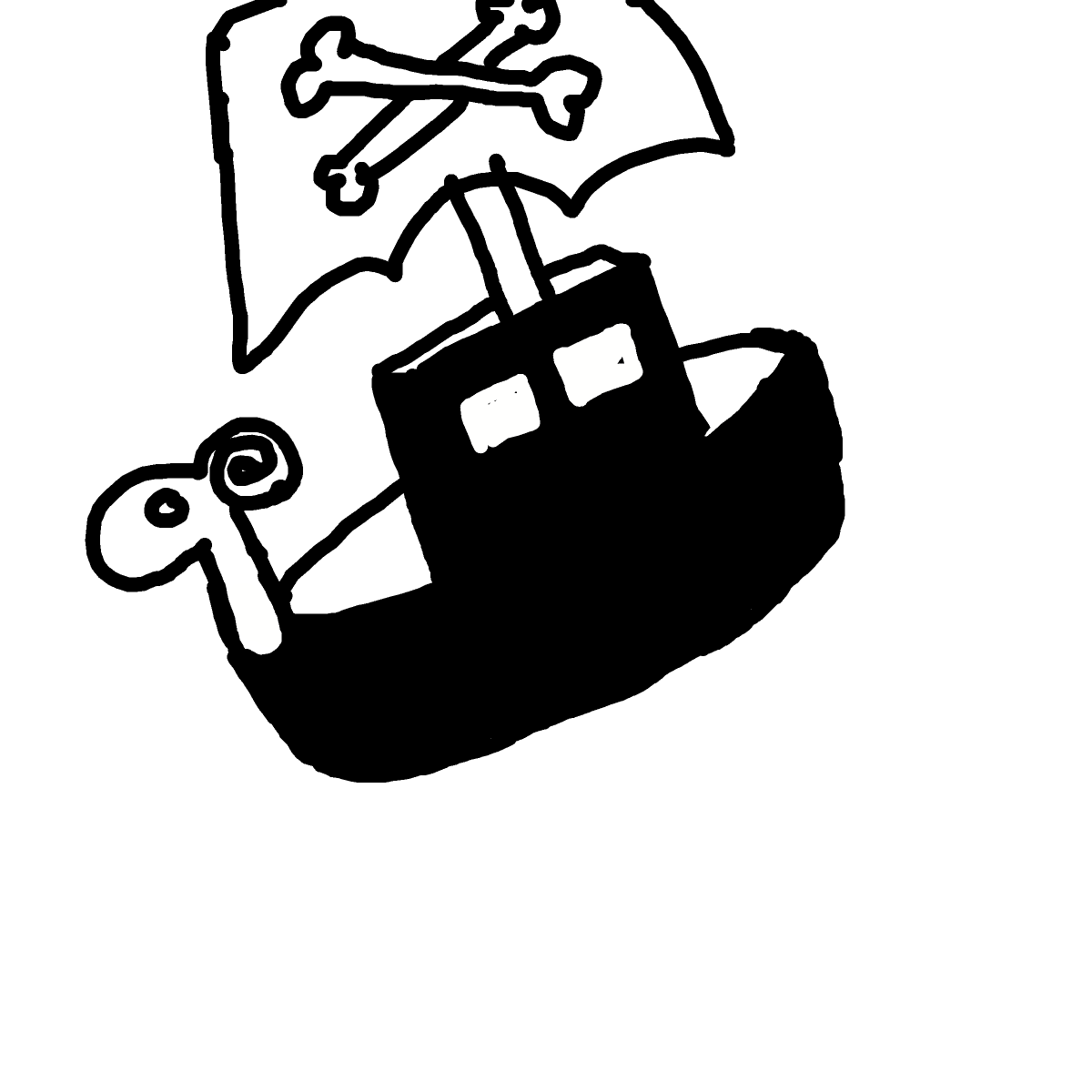 Pirate Ship drawing by doublem