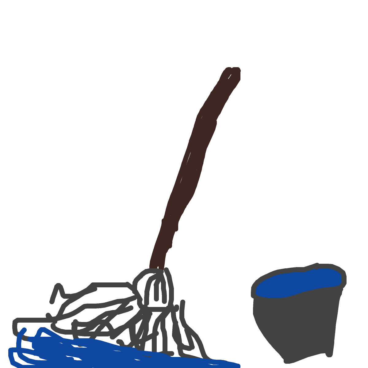 Mop drawing by paint-brass-bliss