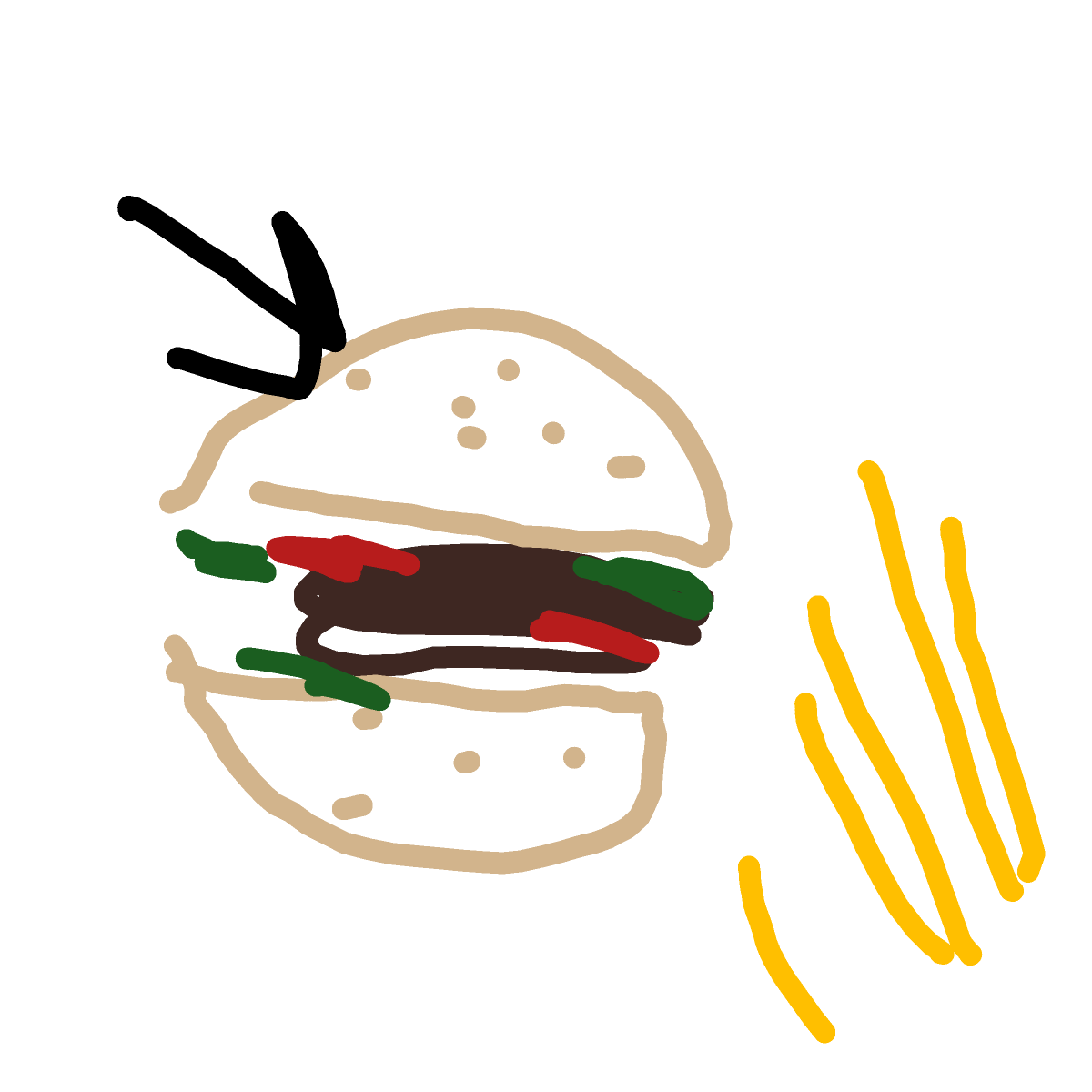 Burger drawing by sea-wave-artist