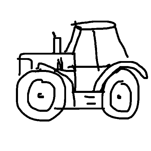 Tractor drawing by mikestam195