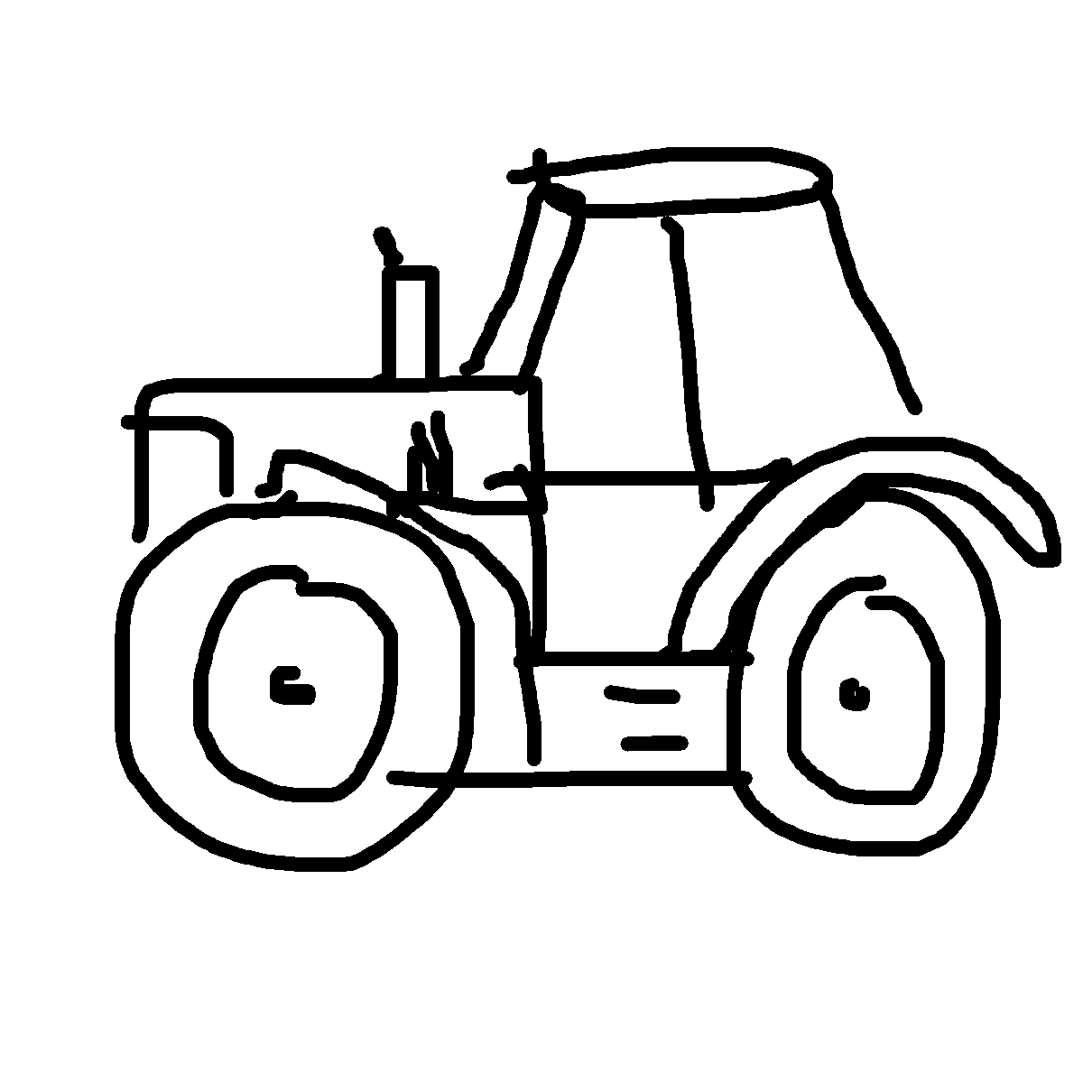Tractor drawing by mikestam195