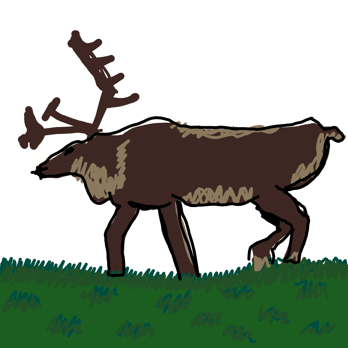 Reindeer drawing by silver-sharp-mode