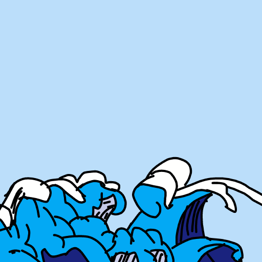 Wave drawing by Marcos