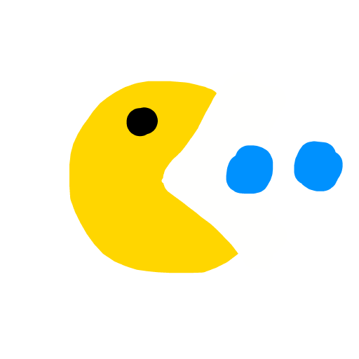 Pac-Man drawing by navy-fine-loom