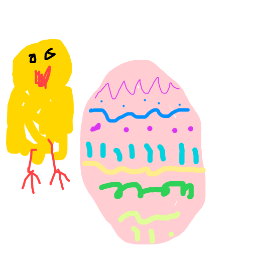 Easter Egg drawing by tee