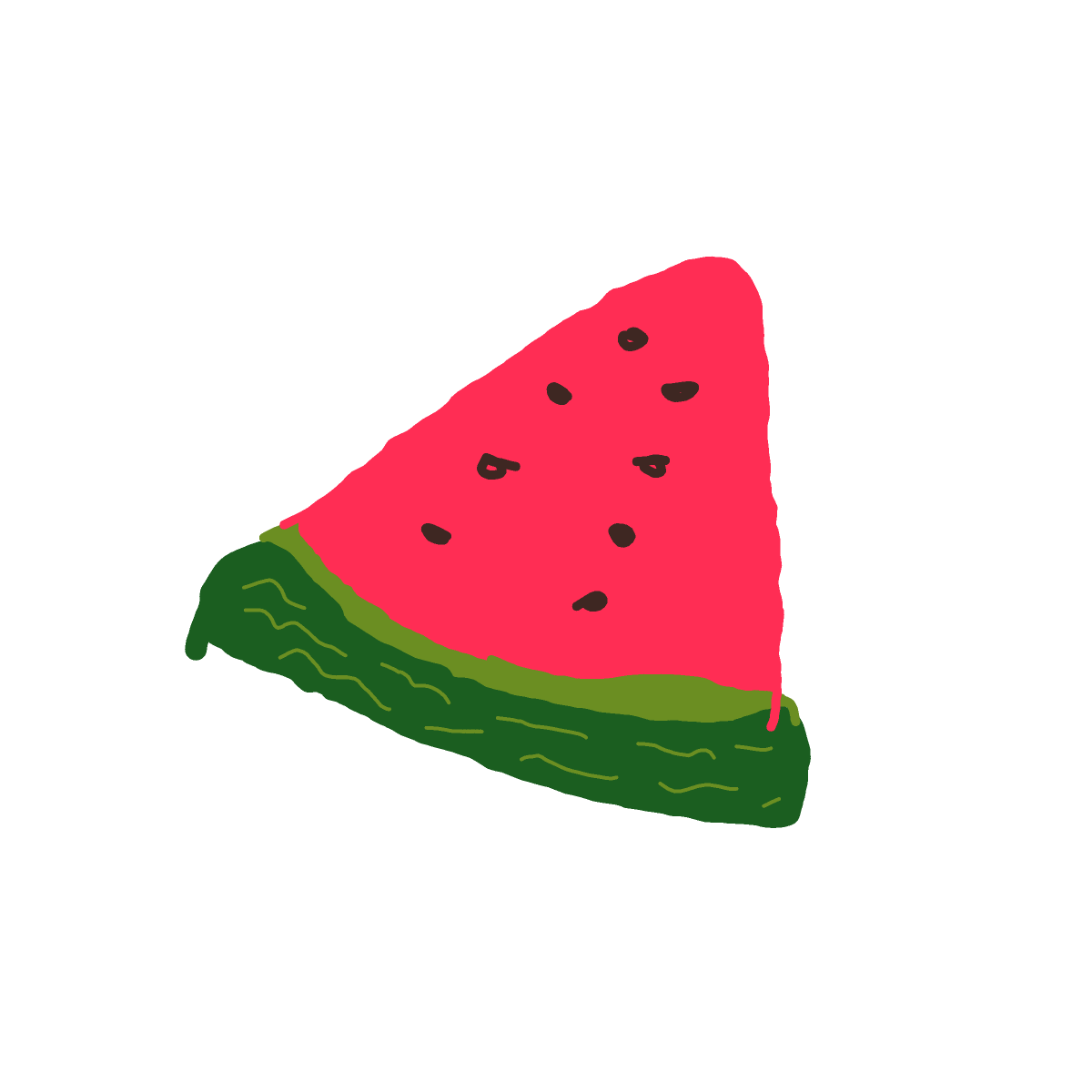 Watermelon drawing by Nuss