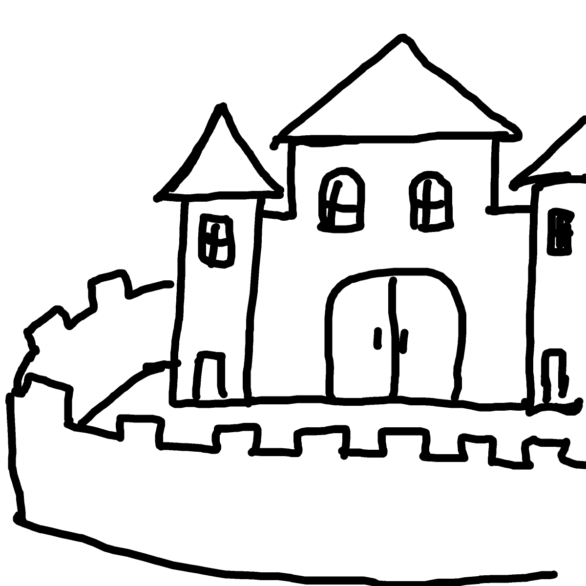Castle drawing by doublem