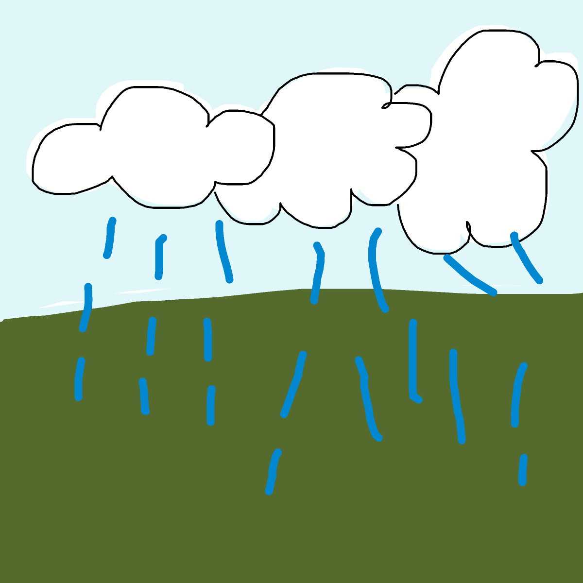 Rain drawing by charlzerdu13