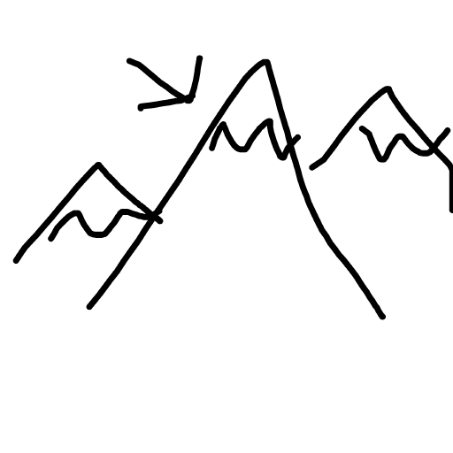 Mountain drawing by isi