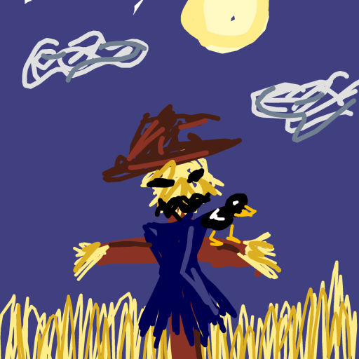 Scarecrow drawing by kckitty