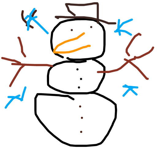Snowman drawing by ink-sonic-heart
