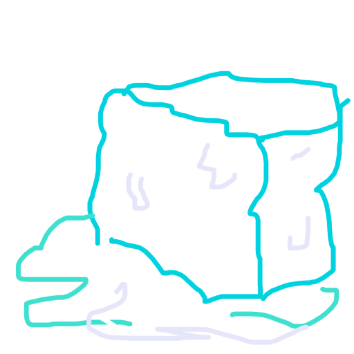 Ice drawing by bones
