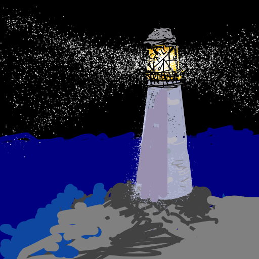 Lighthouse drawing by Zizzle Bean