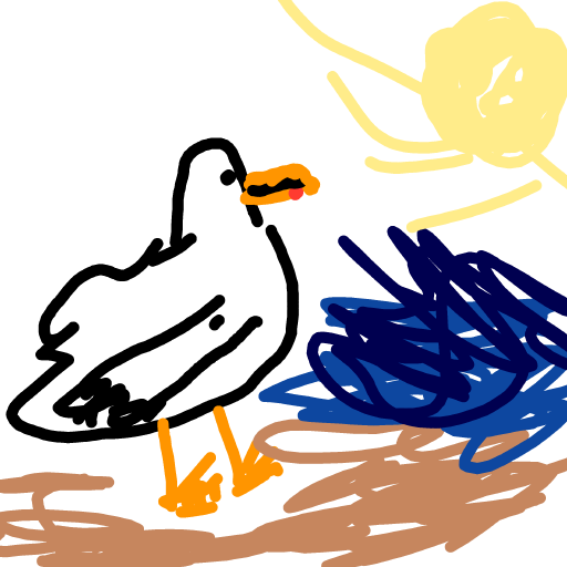 Seagull drawing by mega-alpha-peak