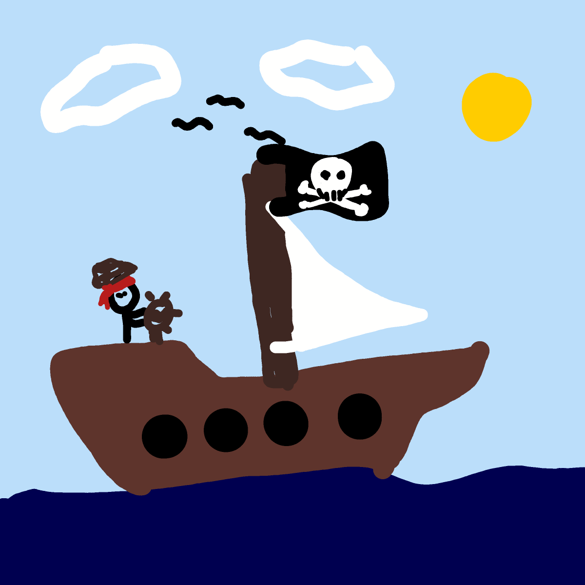 Pirate Ship drawing by MoDarsot